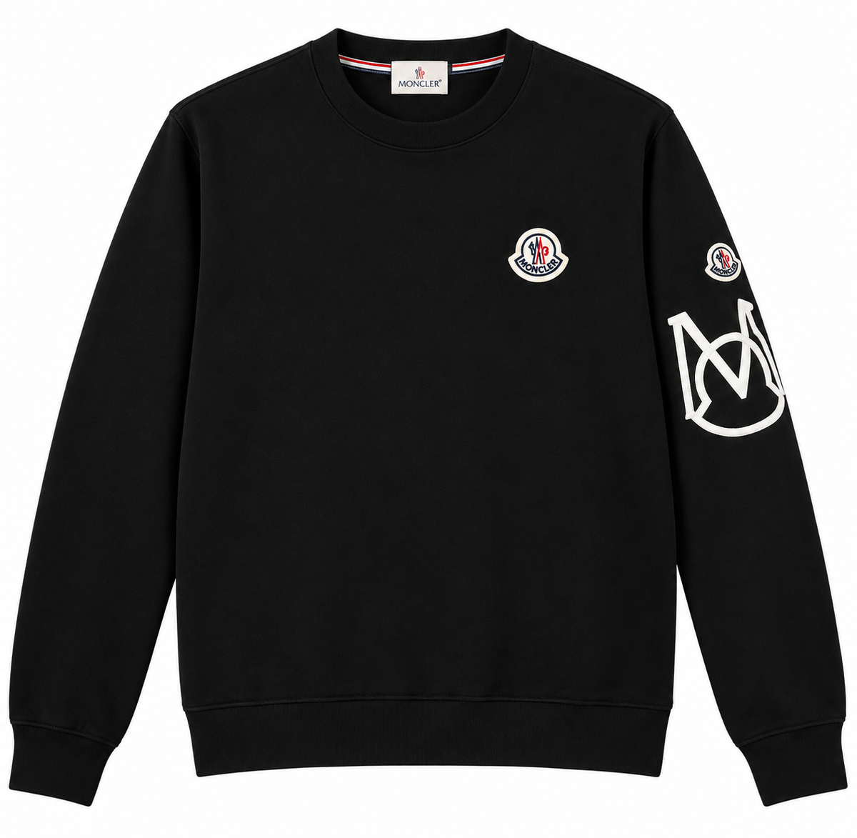 Moncler Logo-Appliqué Cotton Sweatshirt – Black