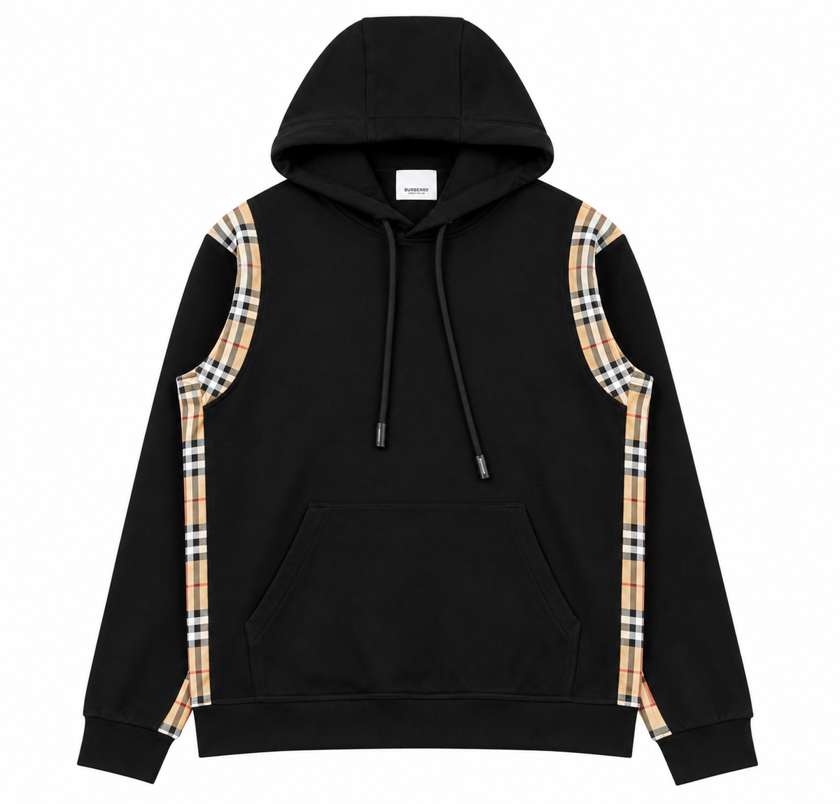 Burberry Check-Panel Hoodie
