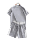 Dior Grey Logo Shorts Set