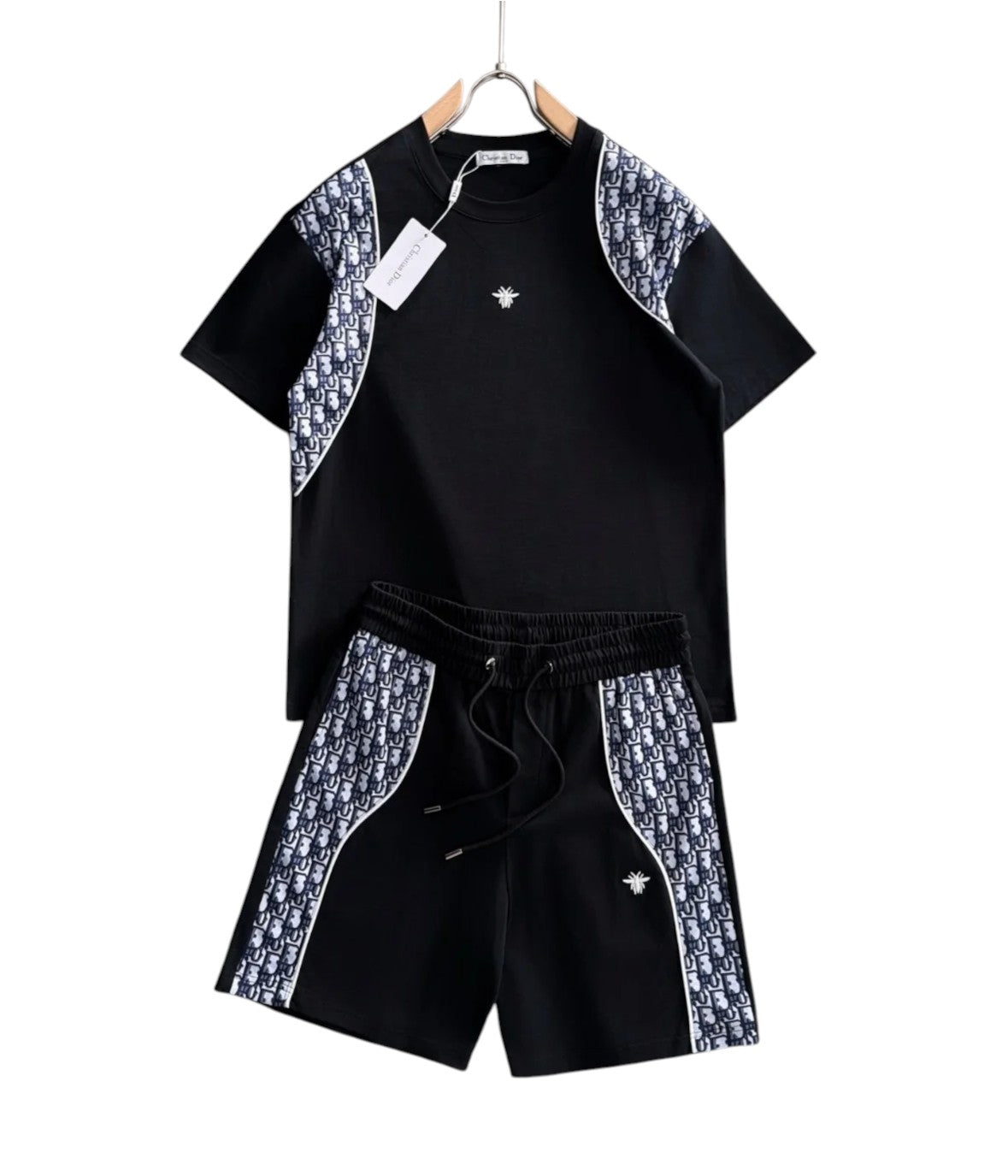 Dior Oblique Black & White Shorts Set