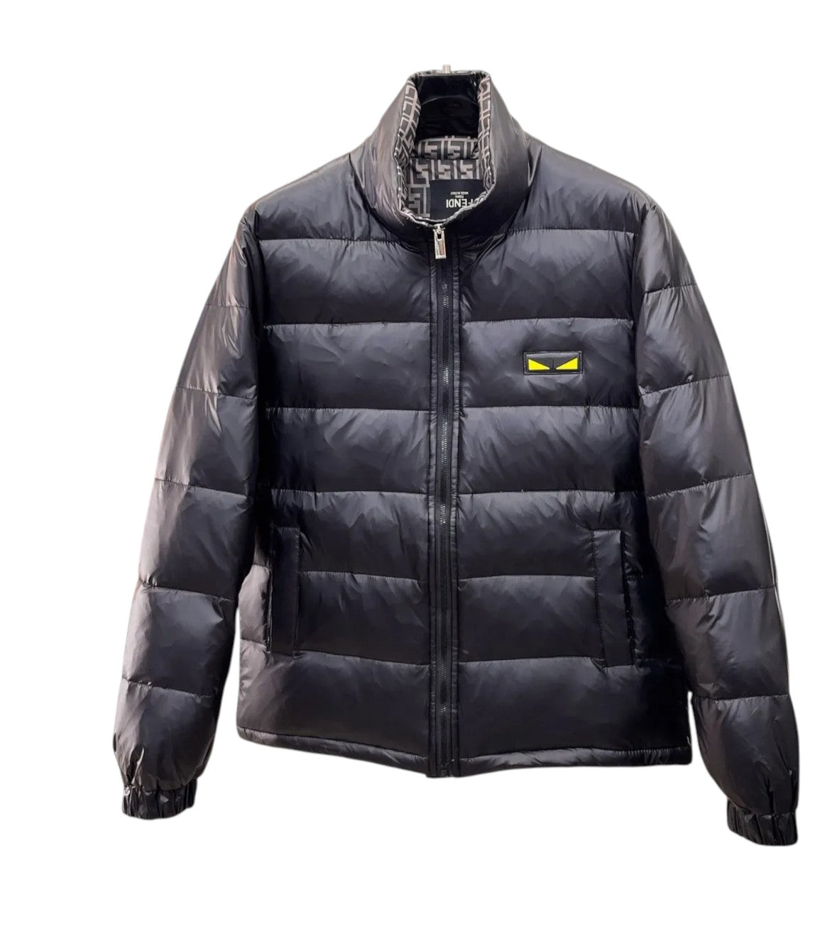 Fendi FF Logo Black Puffer Jacket