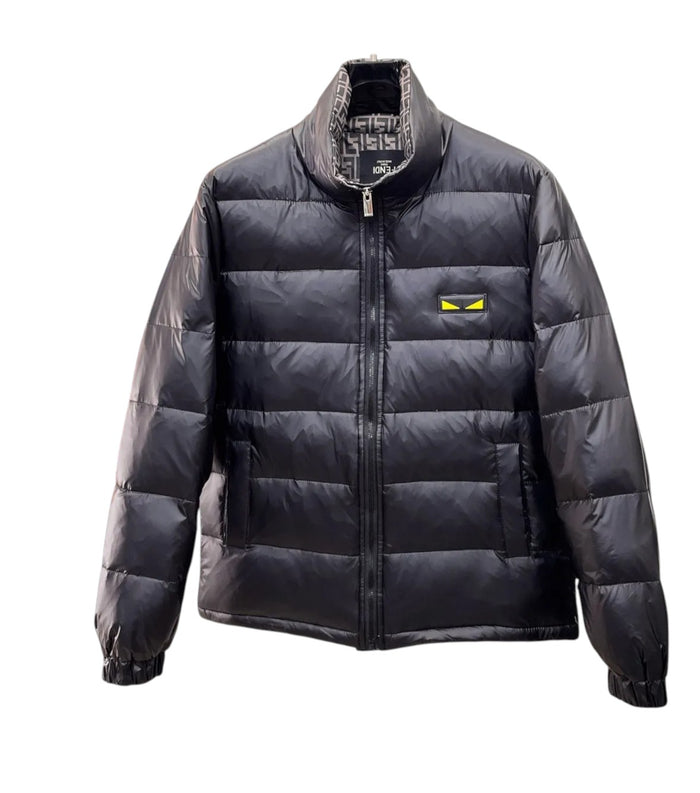 Doudoune noire Fendi à logo FF