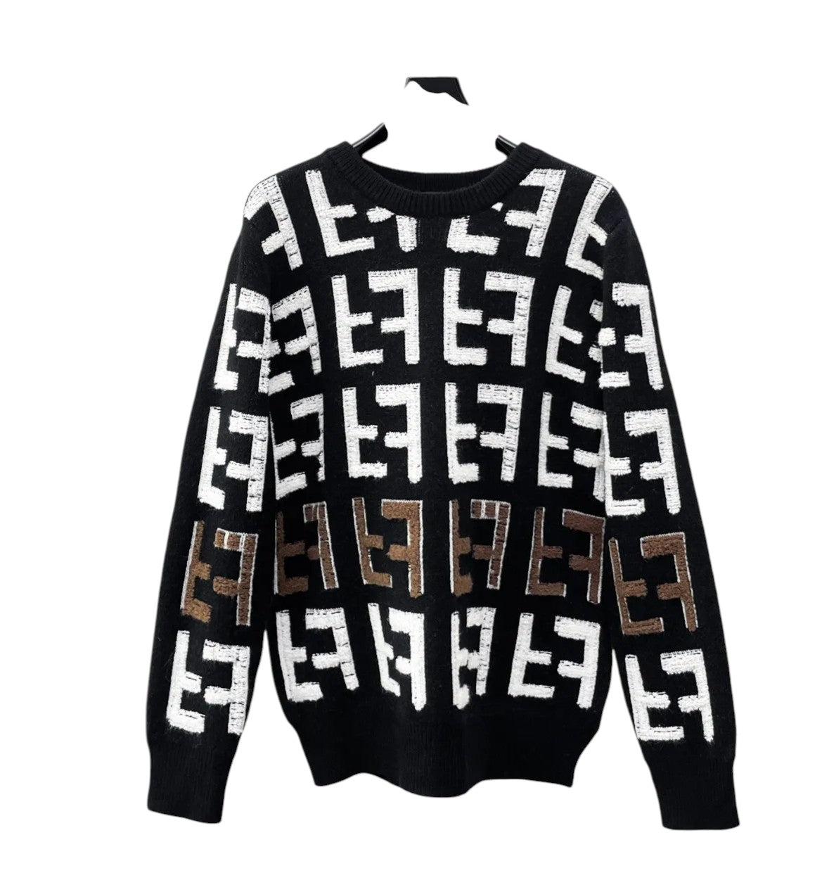 Fendi FF Monogram Knit Sweater – Black