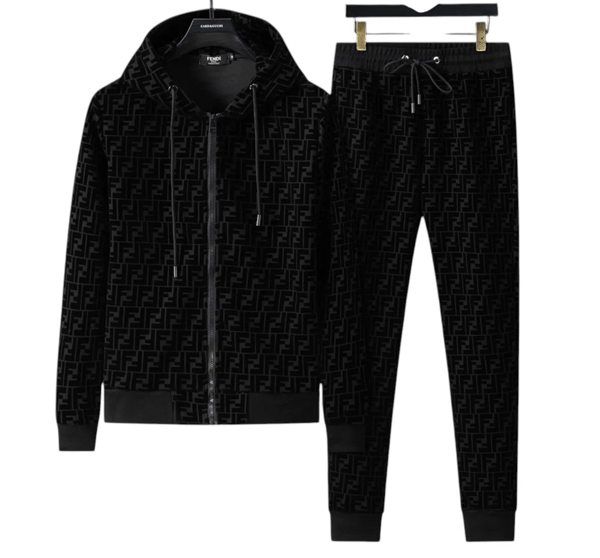 Fendi FF Monogram Tracksuit – Black
