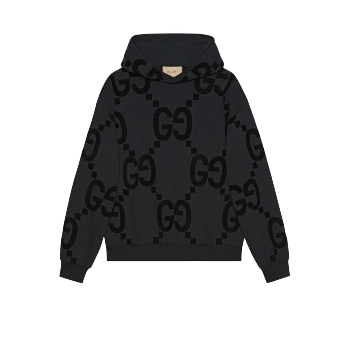 Gucci GG Monogram Hoodie – Black