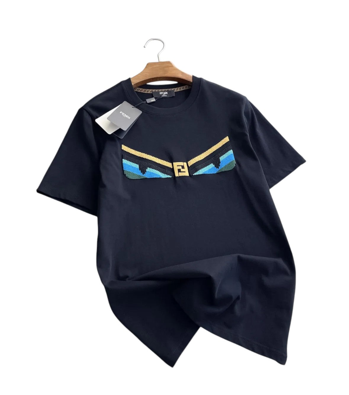 Fendi FF Logo Navy T-Shirt