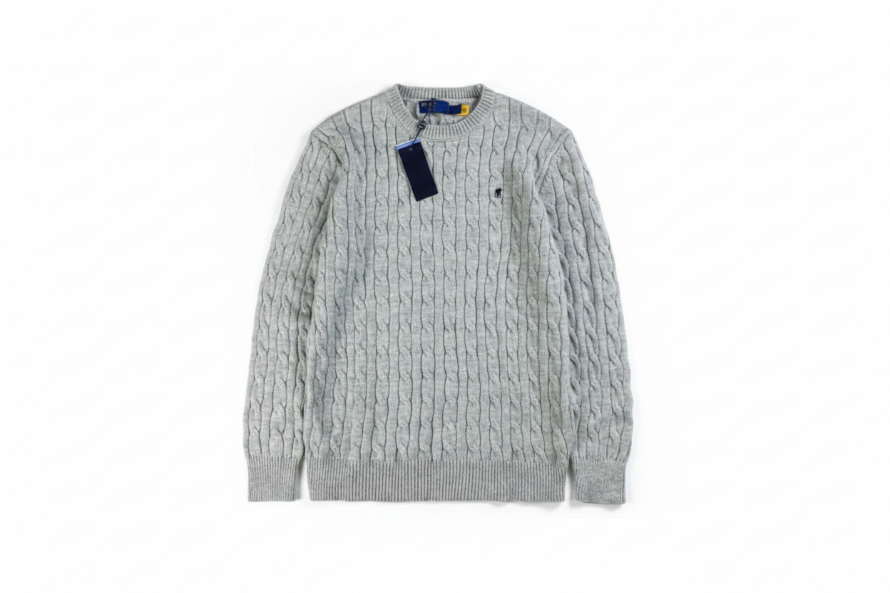 Polo Ralph Lauren kabelstickad tröja grå