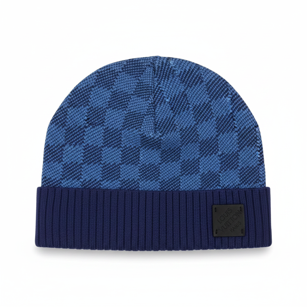 Louis Vuitton Monogram Beanie Blå