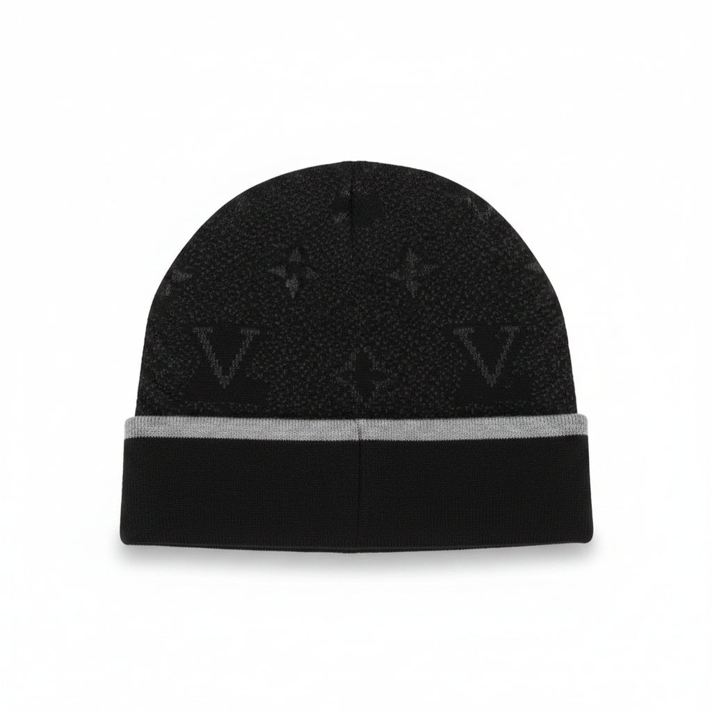Louis Vuitton Monogram Beanie Svart