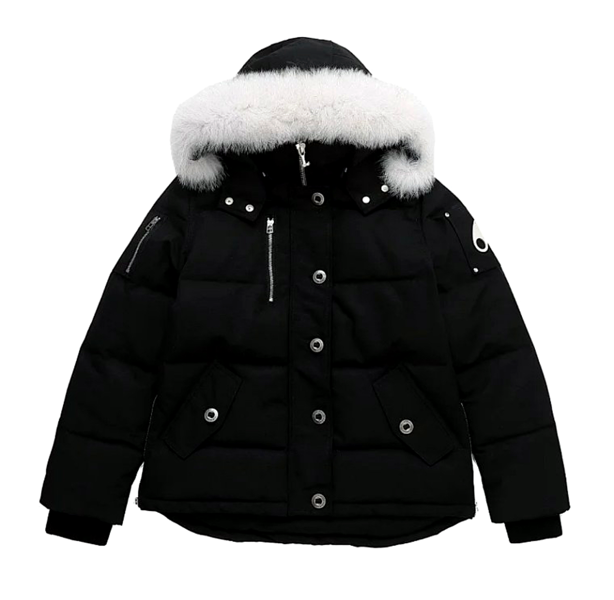 Moose Knuckles Parka – Black/White Fur
