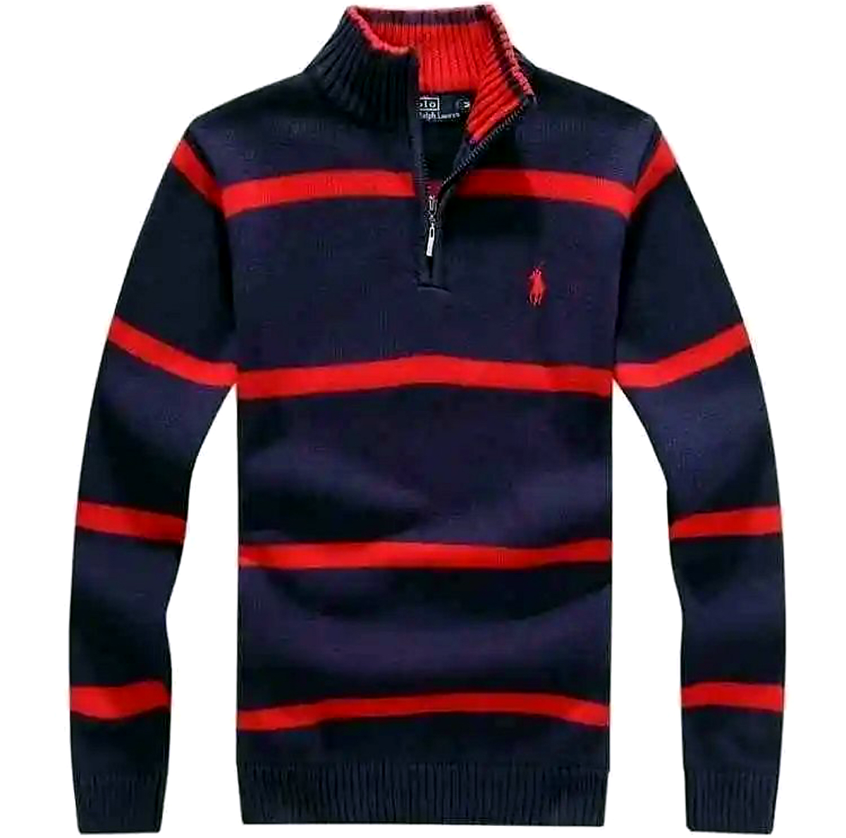 Polo Ralph Lauren Half-Zip Sweater – Navy/Red