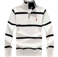Polo Ralph Lauren Half-Zip Sweater – White/Black